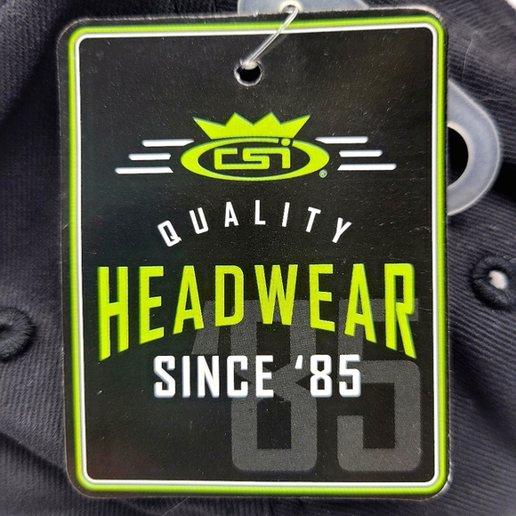 CSI Headwear Embroidered Rebel Pride Black Baseball Hat/Cap Hook & Loop Closure - Picture 9 of 11